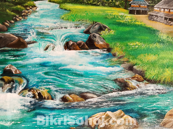 24x24 Inch Acrylic Landscape Painting